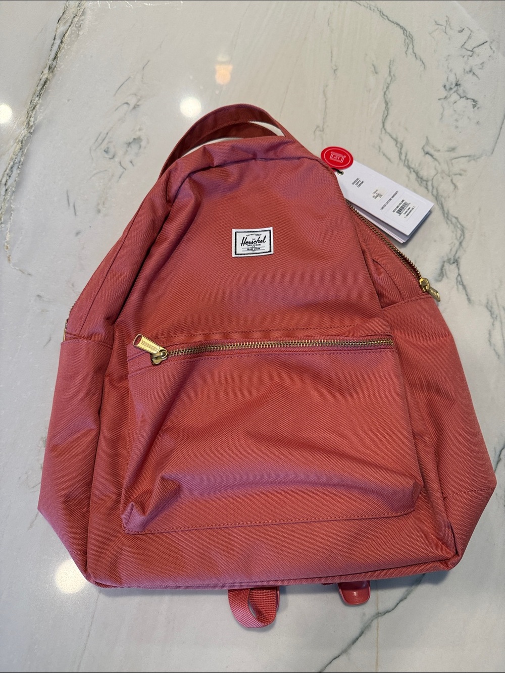 Herschel Supply Company Backpack in Dusty Rose Pink with Gold Zippers